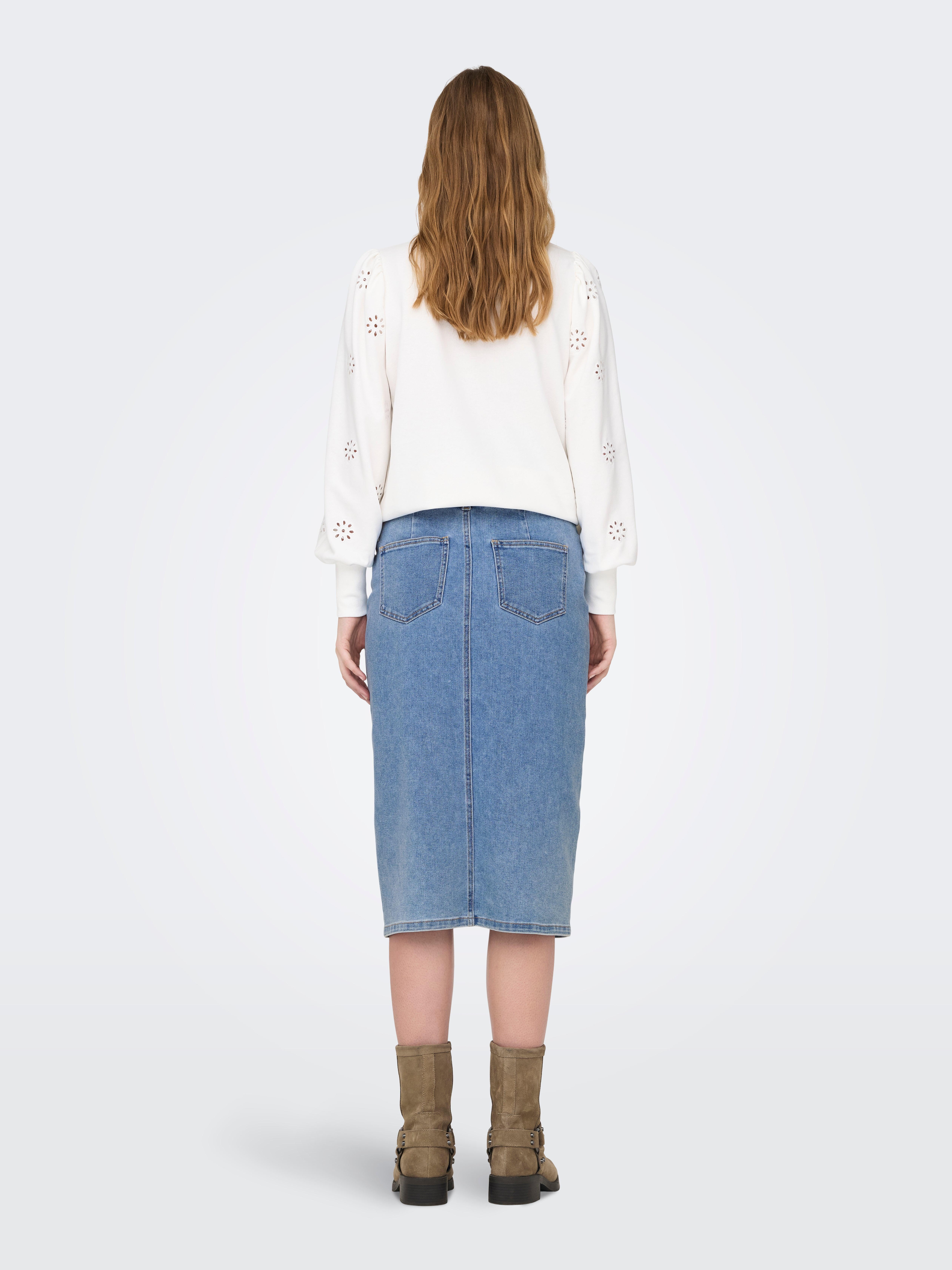 OLMSIRI Jeansrock Light Blue Denim