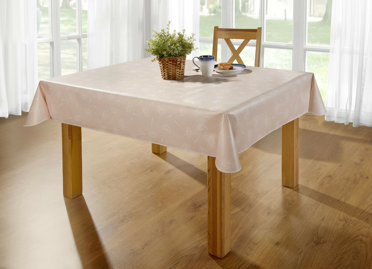 Wachstuch-Tischdecke mit Pusteblumen-Motiv