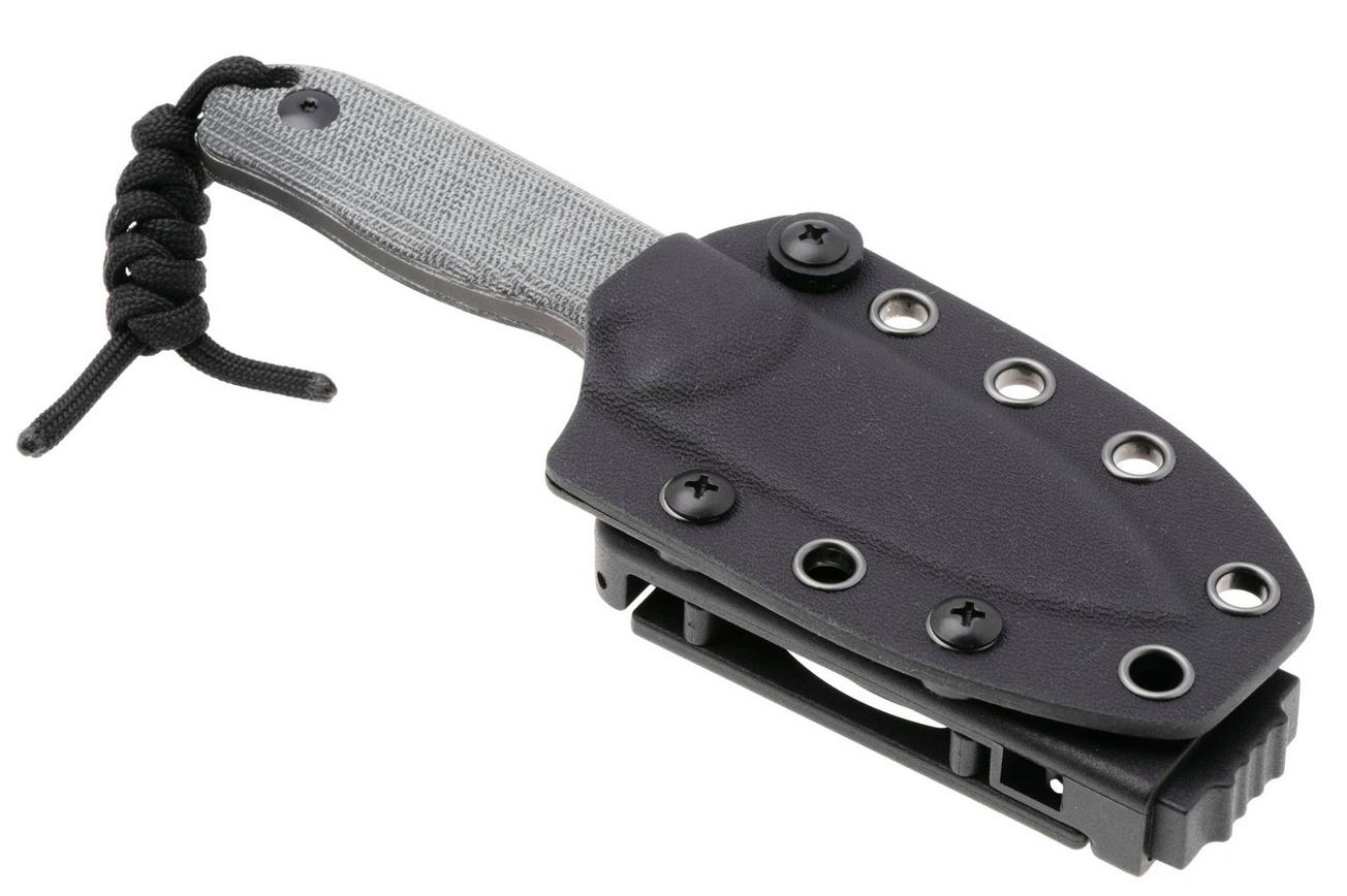 Kizer Drop Bear 1092A1 Blackwashed AEB-L, Black Micarta, vaststaand mes