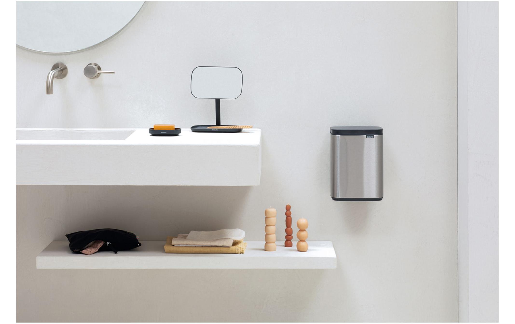 Kosmetikeimer Bo Waste Bin 4 l, Silber mattMülleimer