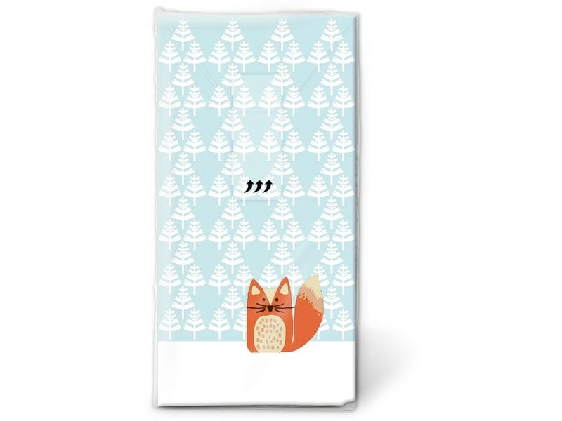 Paper   Design Lonely Fox 4-lagig, 10 Taschentücher Designer Taschentücher