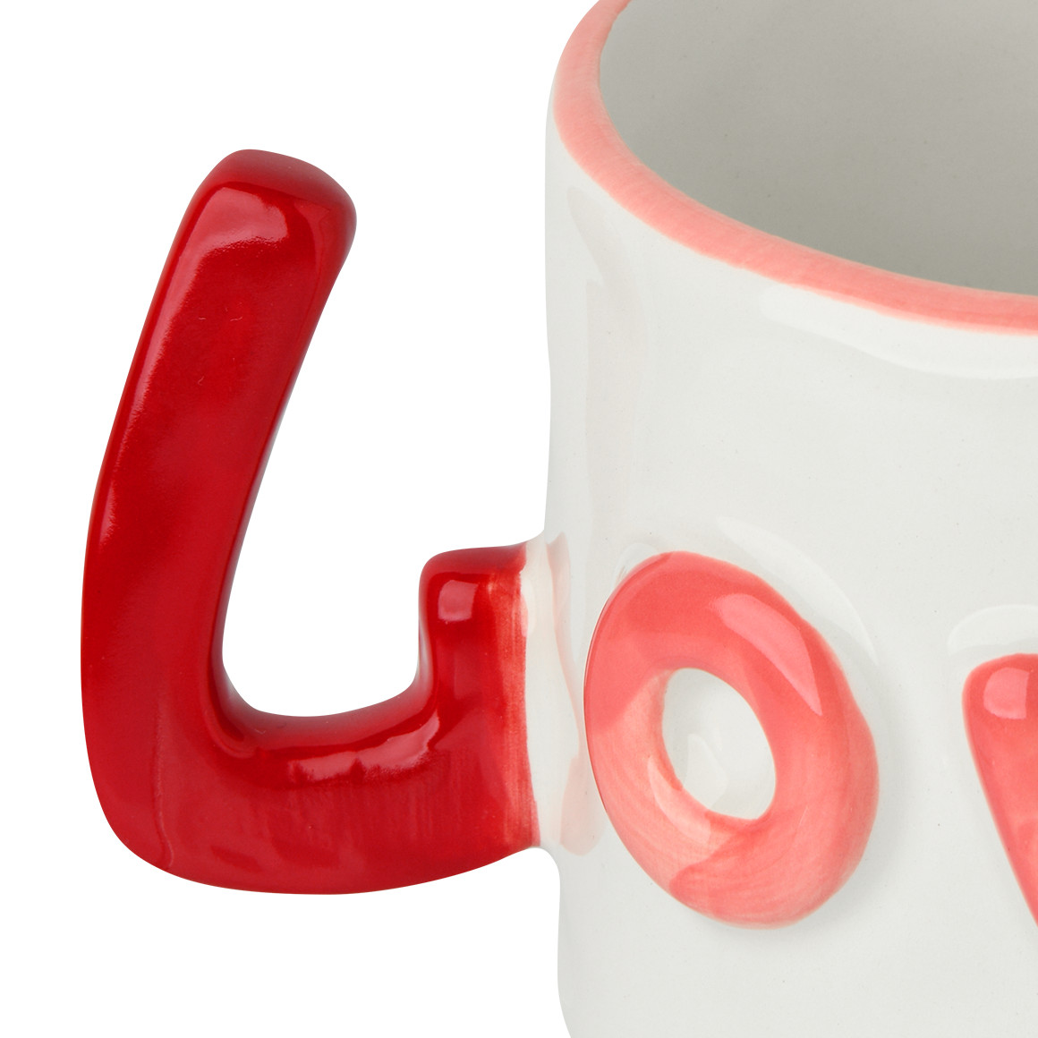 My Home Tasse mit Aufschrift rot / cremeweiss