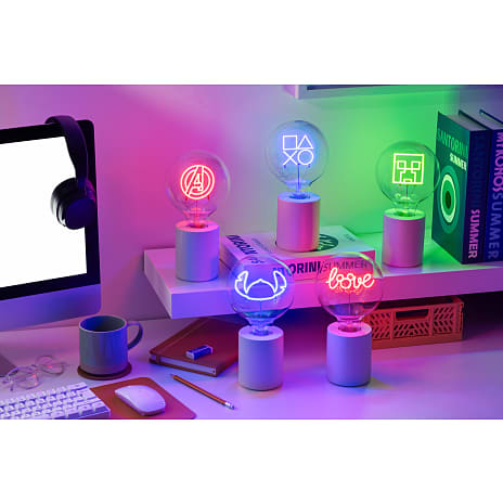Mickey Mouse LED neonlampe - rød