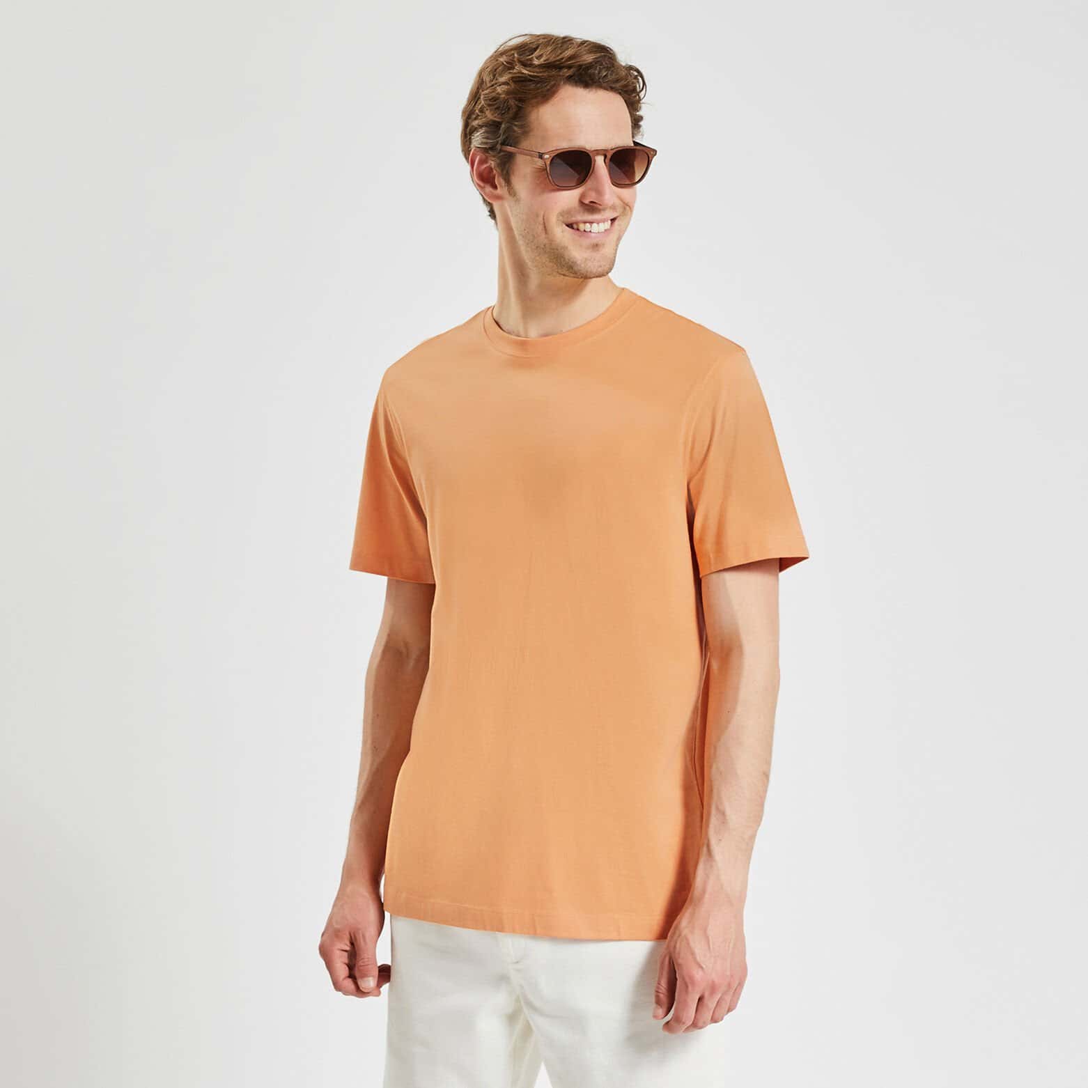 Tee shirt 'le parfait by JULES' coton issu de l'ag Orange foncé