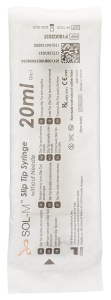 SOL-M Spritze 20 ml ohne Nadel Slip Tip, 100 Stück
