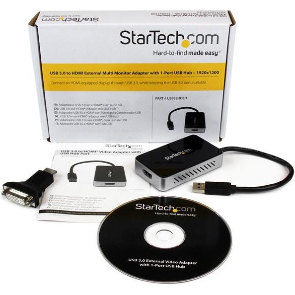StarTech.com Adaptateur Vidéo Carte Graphique Externe USB 3.0 vers HDMI- avec Hub USB - 1920x1200