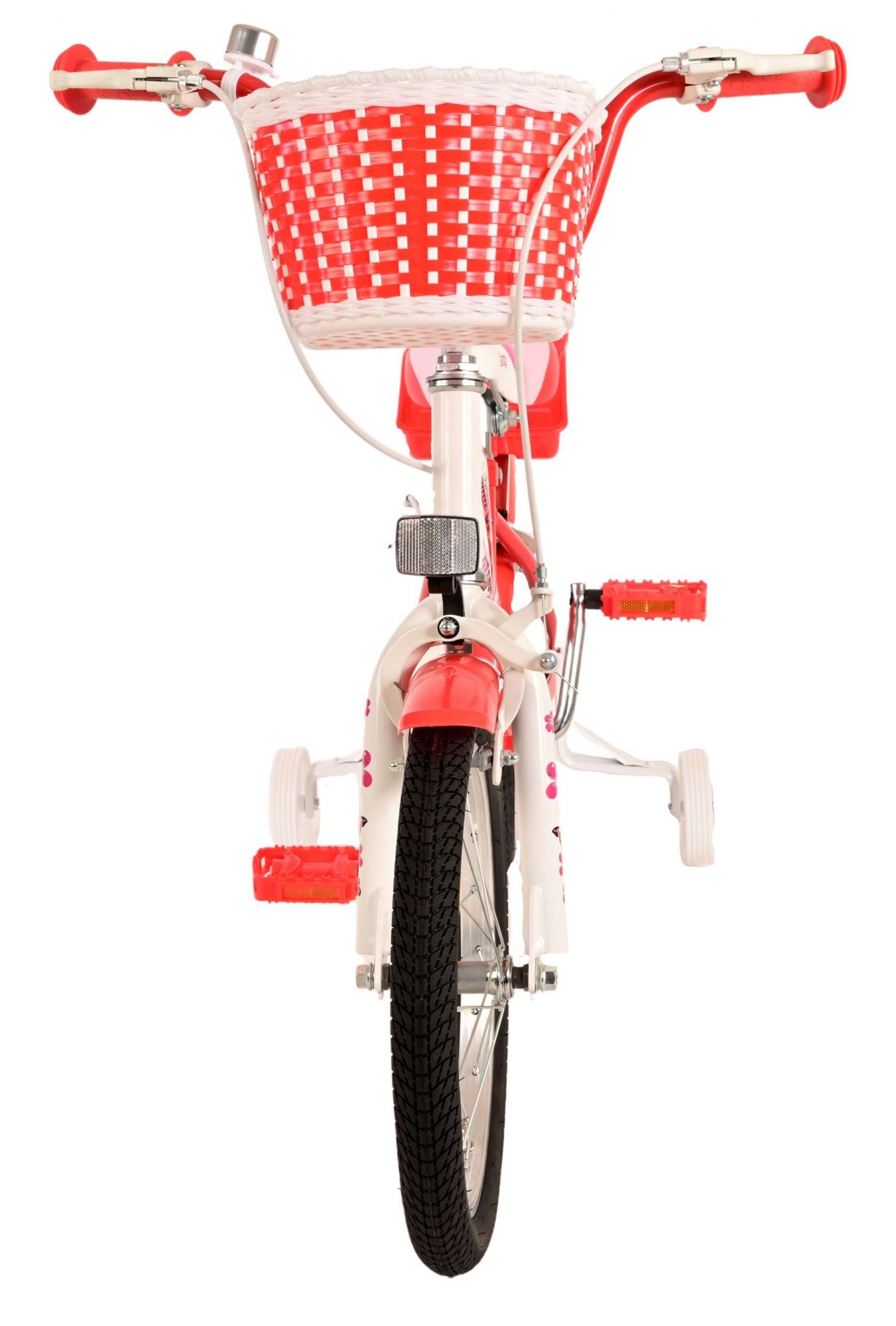 Kinderfahrrad Lovely Fahrrad für Mädchen 16 Zoll Kinderrad in Rot Weiß