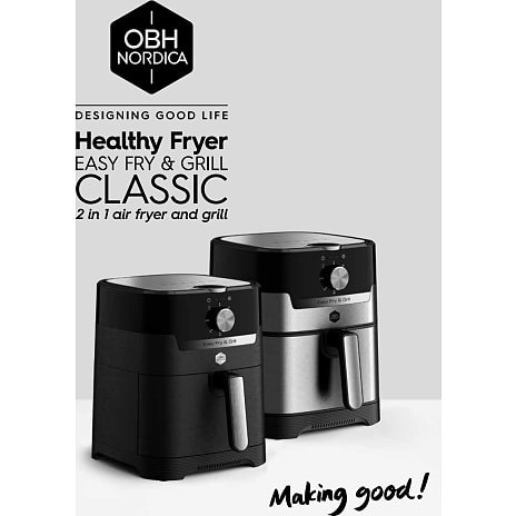 OBH Easy Fry Classic 2in1 Black Mechanic
