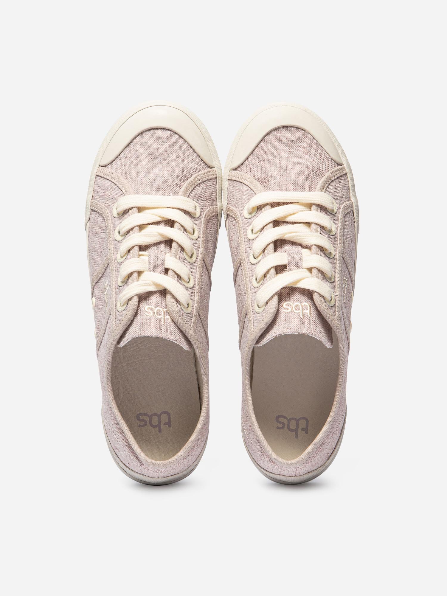 Tennis Femme En Toile Gris Rosé