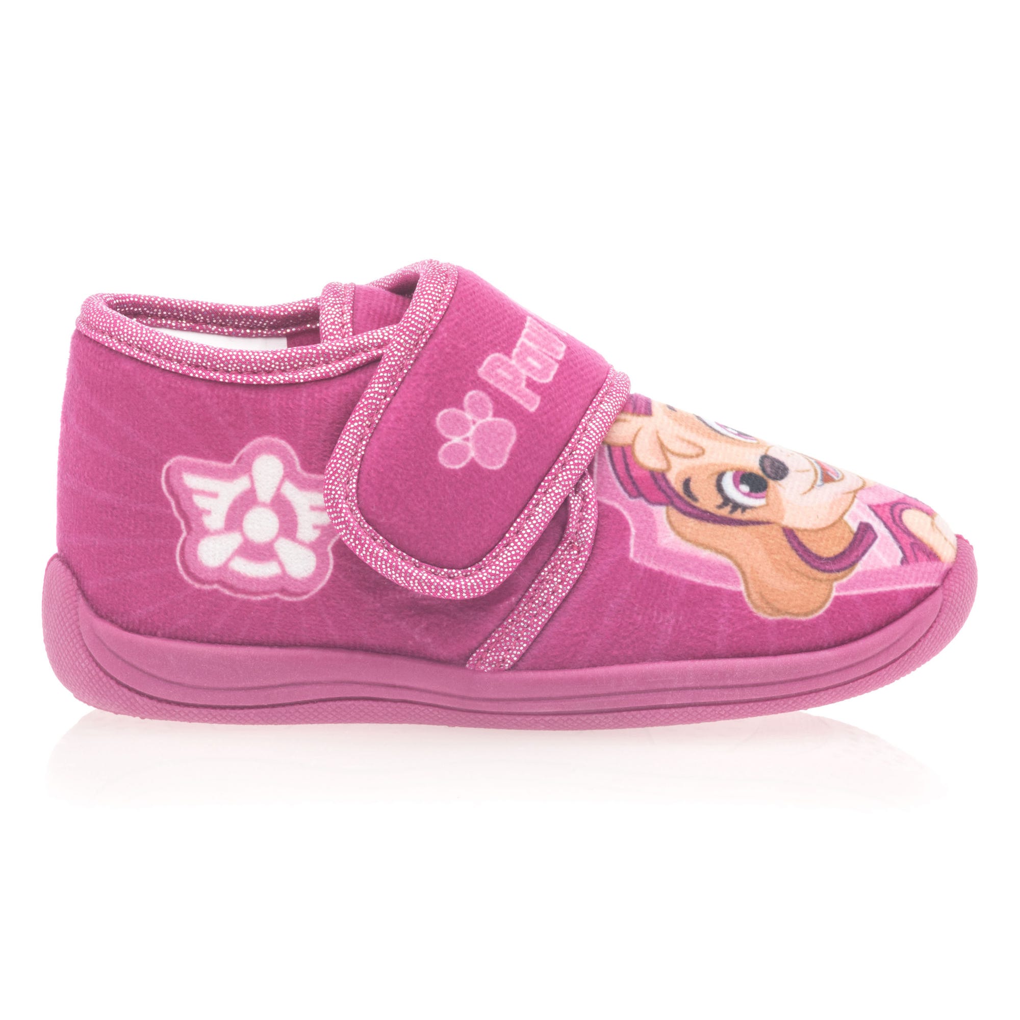 Pantoufles attaches velcros Fille rose