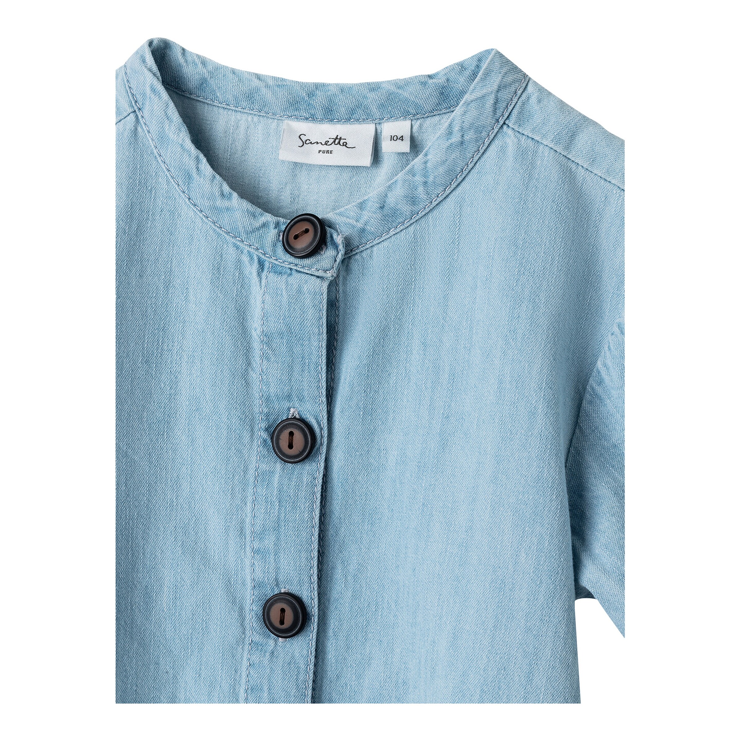 Sanetta Pure - Pure Jeanskleid kurzarm denim