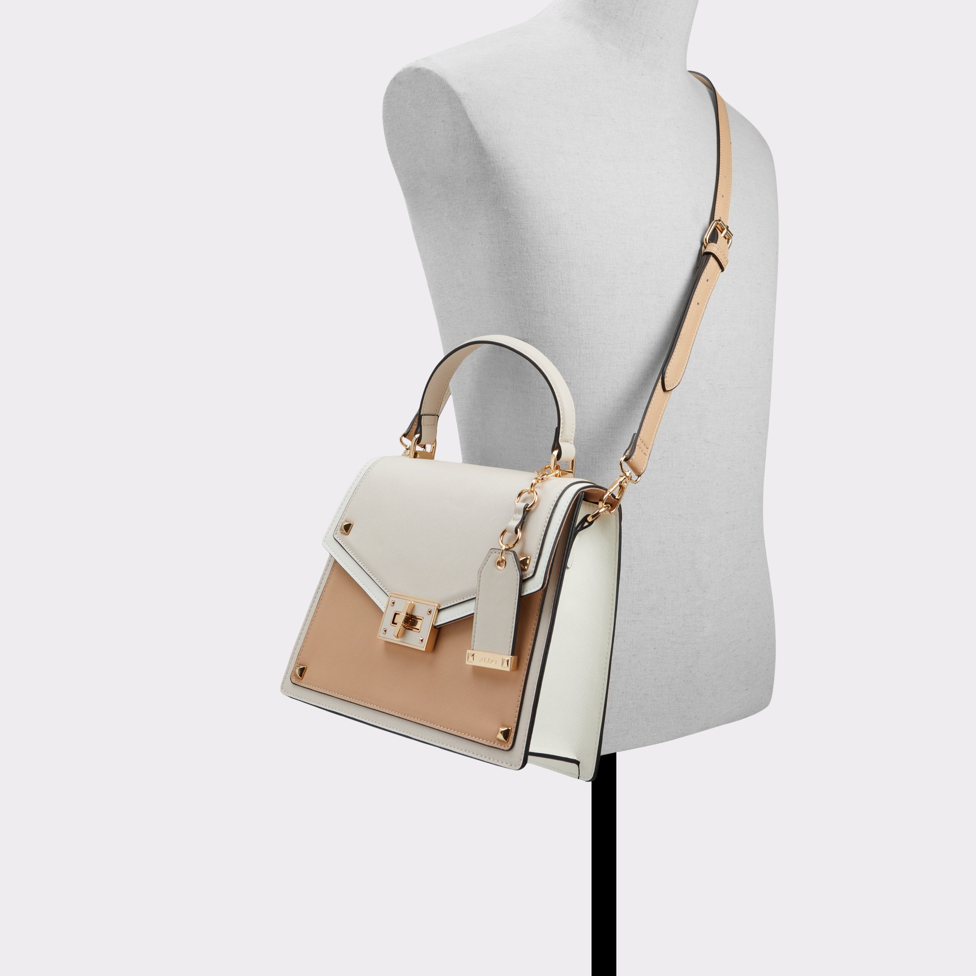 Topworth Beige Women Top Handle Bags
