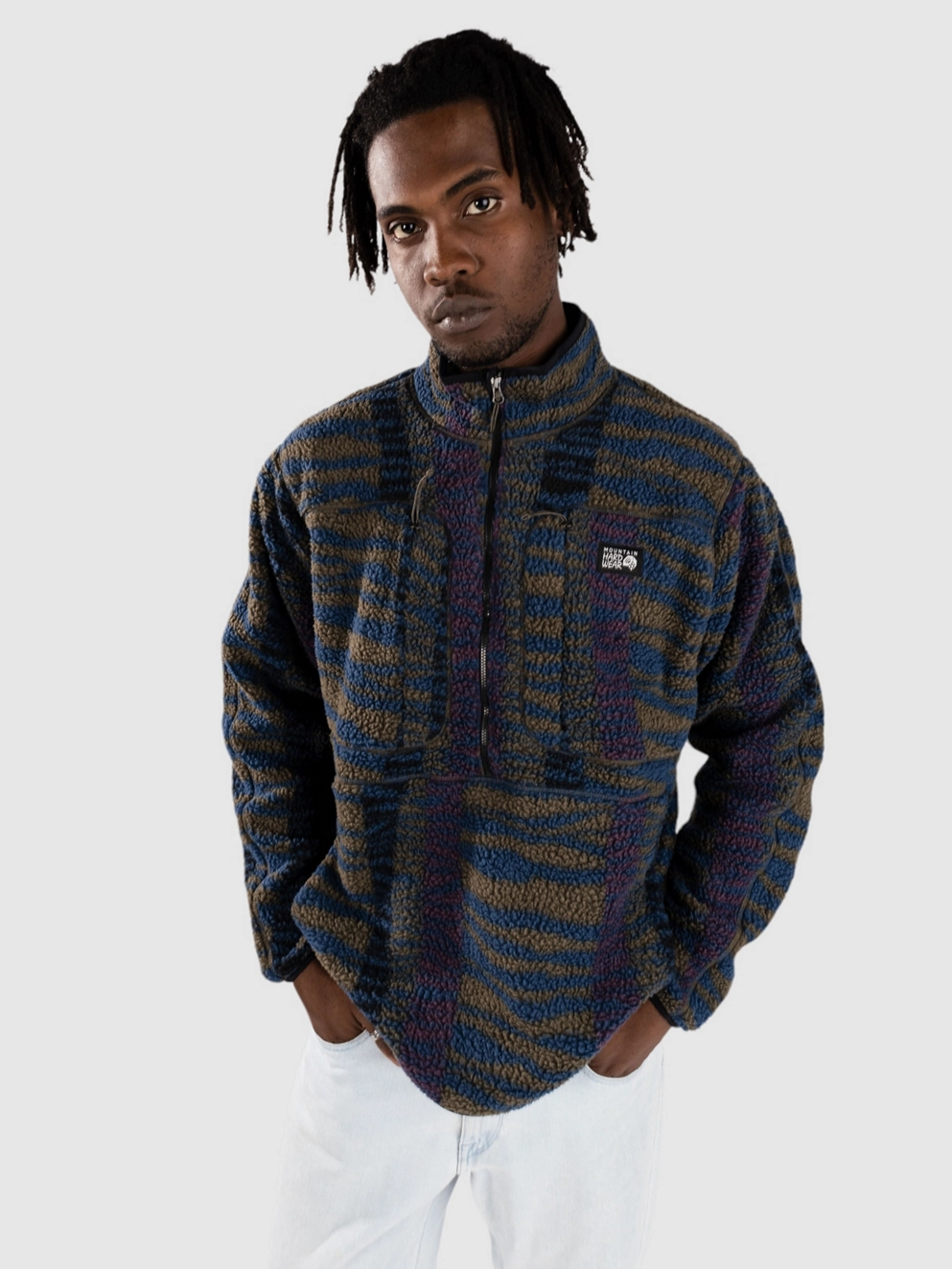 Mountain Hardwear HiCamp Printed Fleece Sweater ridgeline rdge strpe prnt