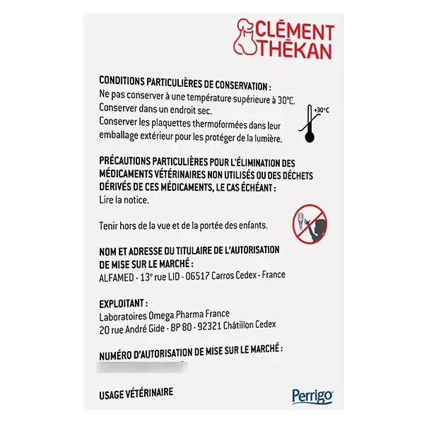 Clement Thekan - Tratamento contra pulgas e carrapatos para cães de 40 a 60 kg - 4 pipetas