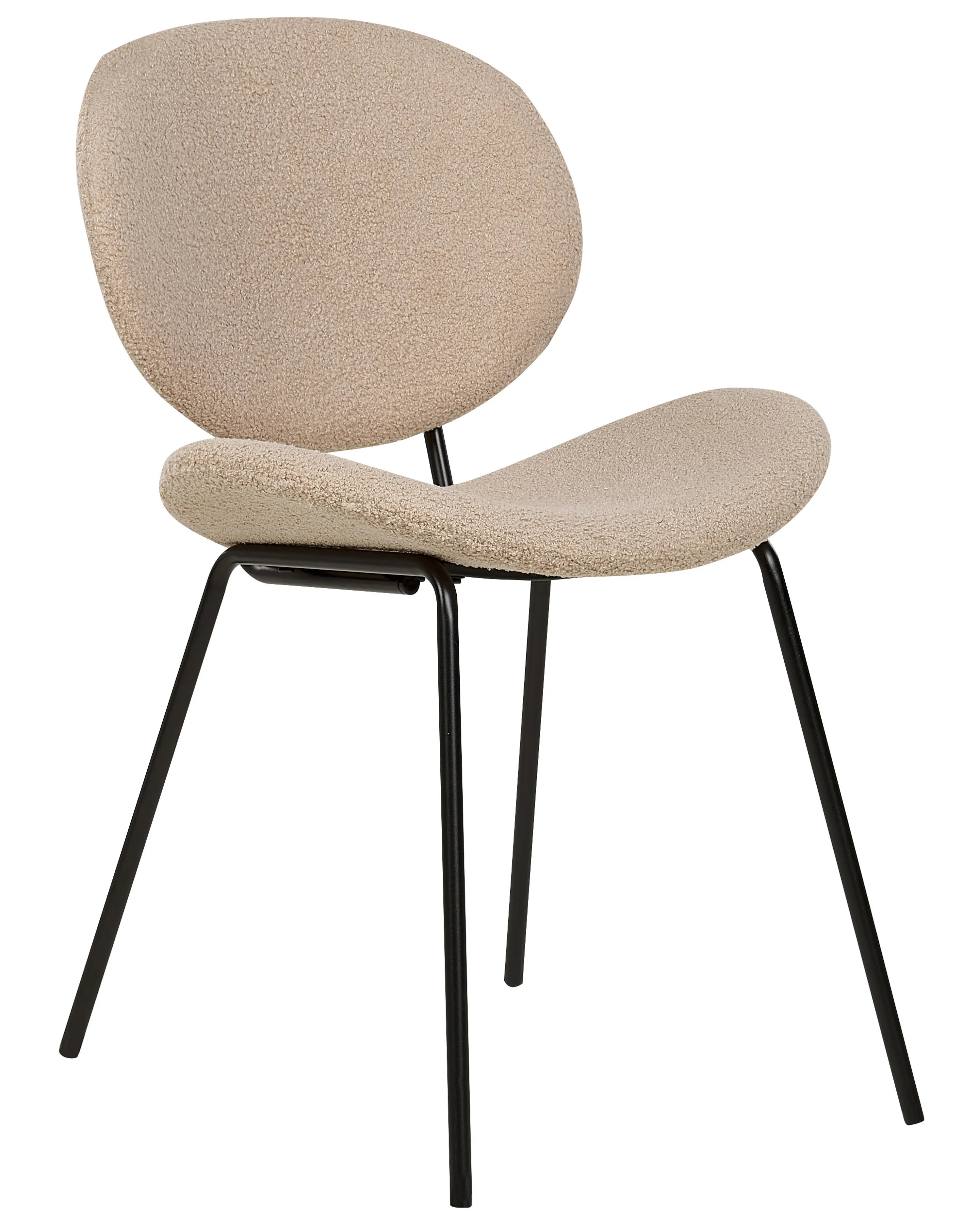 Set van 2 eetkamerstoelen LUANA Bouclé Taupe