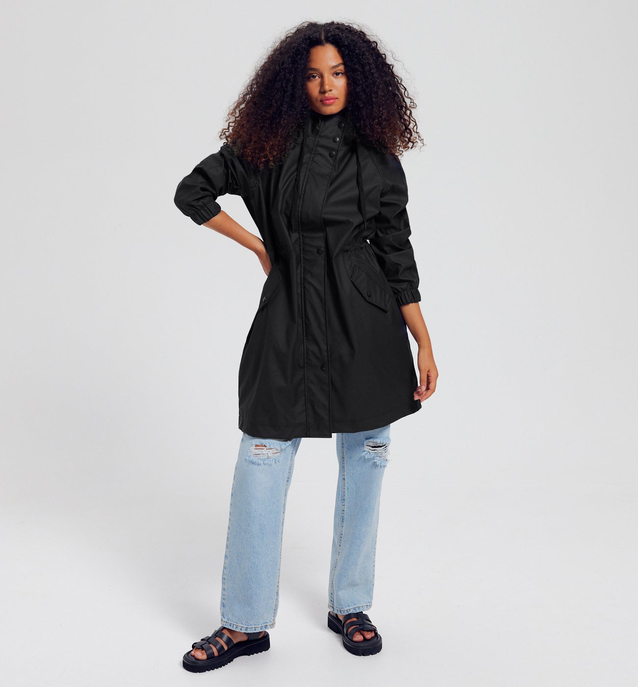 Parka déperlante unie Femme - Noir