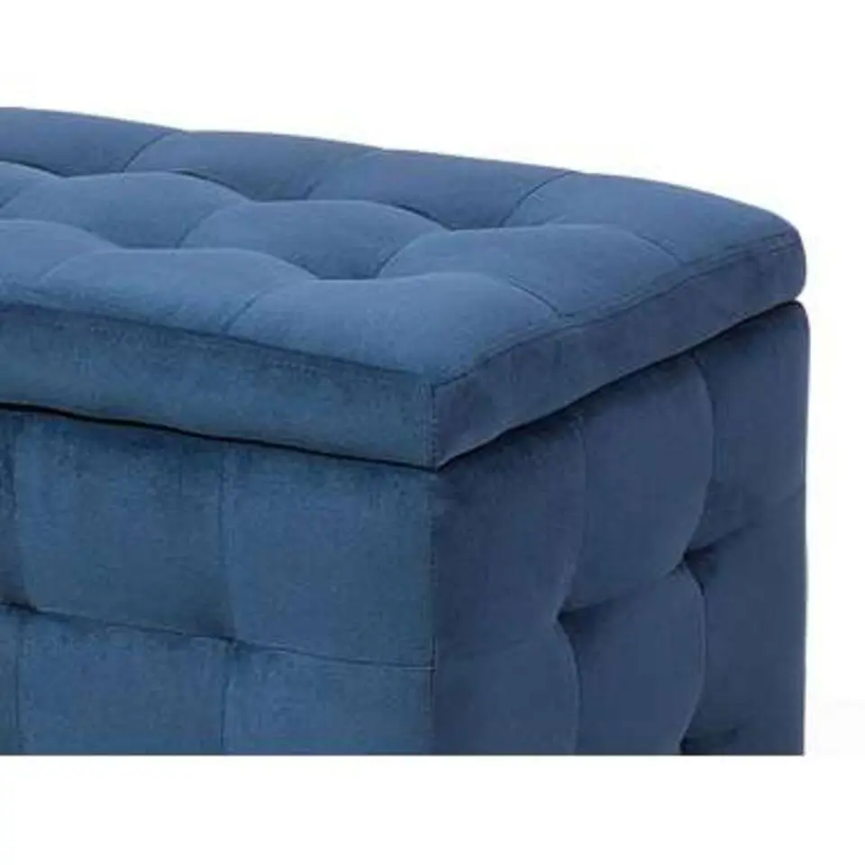 MICHIGAN - Ottomaan - Donkerblauw - Fluweel