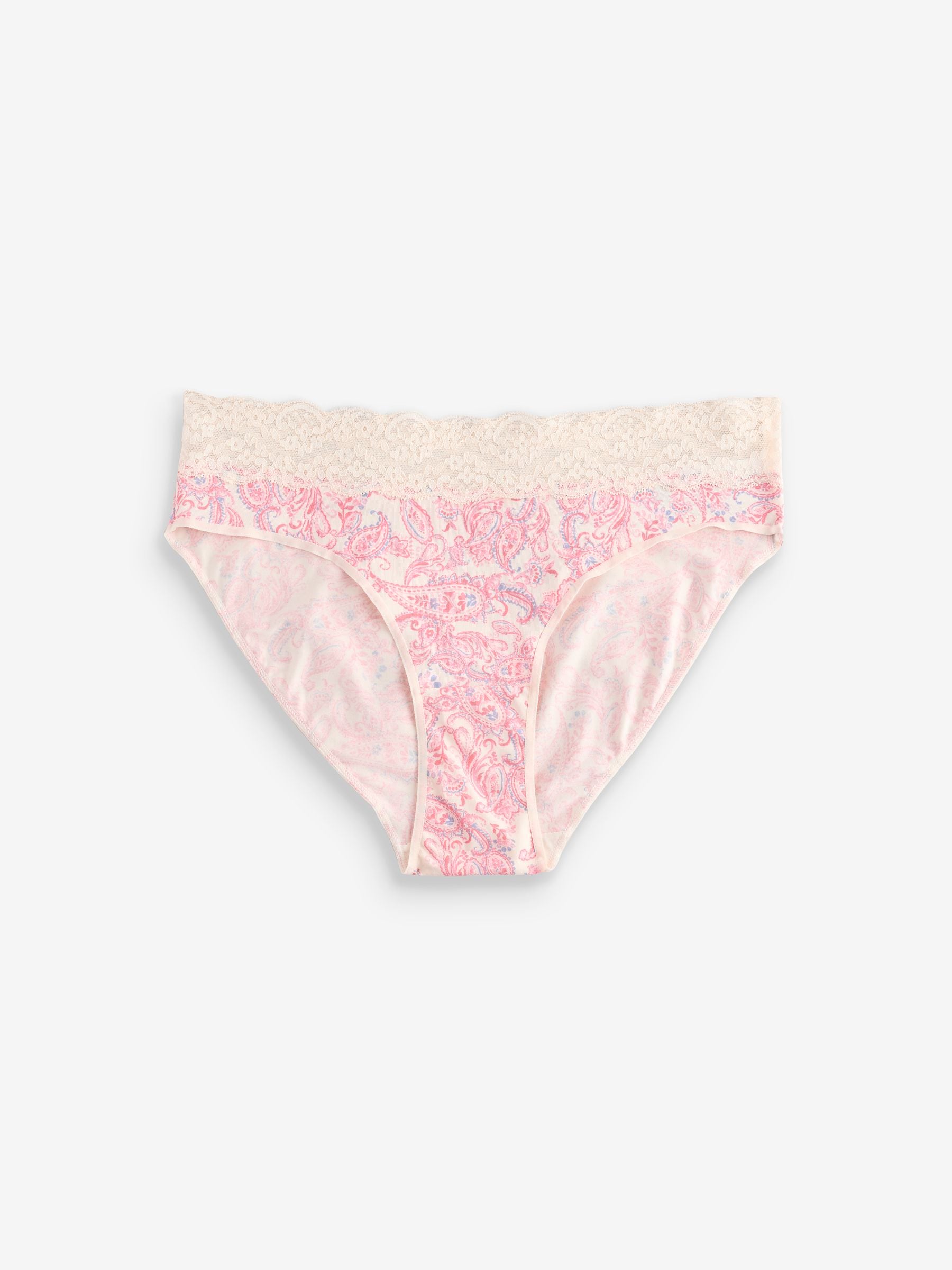 Paisley - Katoenen kanten slipjes 4 stuks