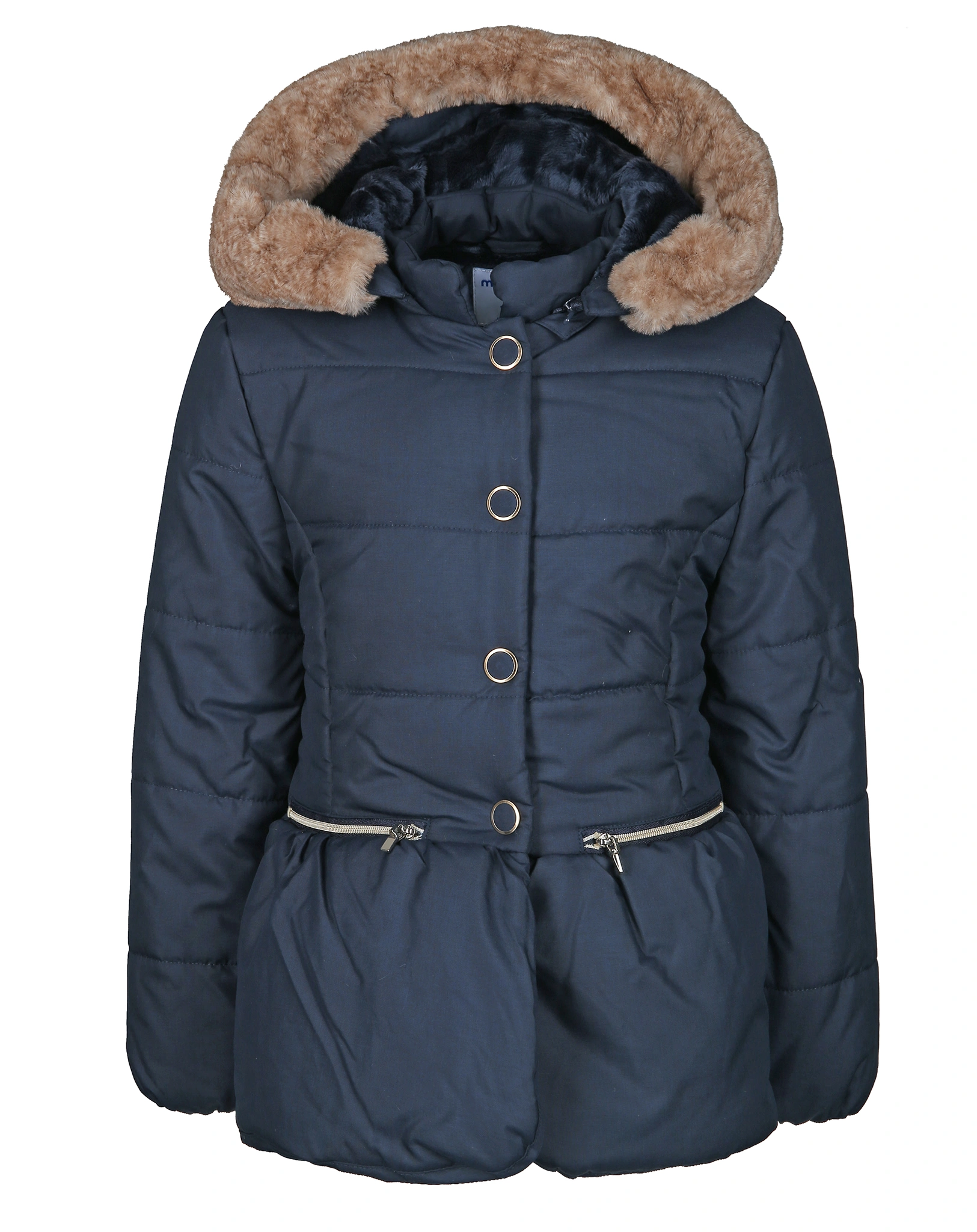 Winterjacke LITTLE MISS mit Kunstfell in dark navy