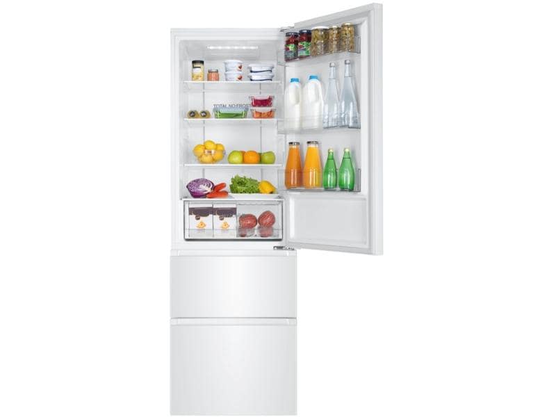 Haier Kühl-Gefrierkombination HTR3619ENPW Rechts, Wechselba Freistehender Kühlschrank kombiniert