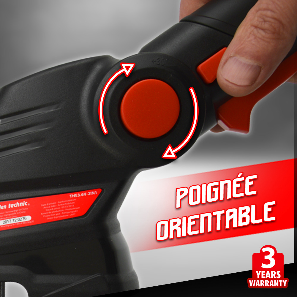 Cisaille / taille haies 3.6v lithium - batterie et chargeur fournis - elem gard