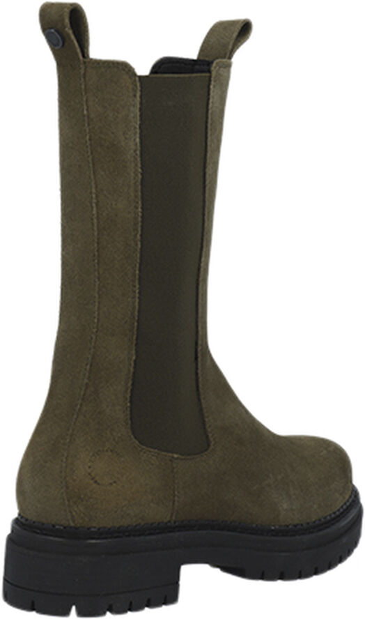Cashott CASHANNAH Chelsea High Cut Suede Olive