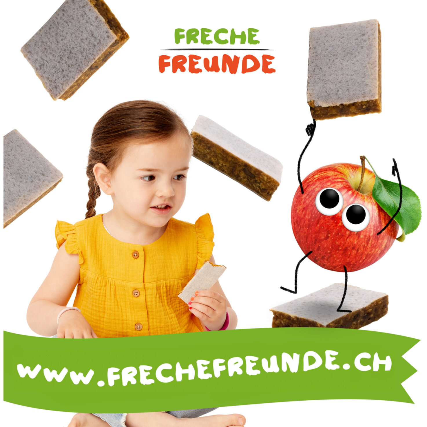 Freche Freunde Bio Riegel Apfel & Karotte 12+ Monate 4x23g