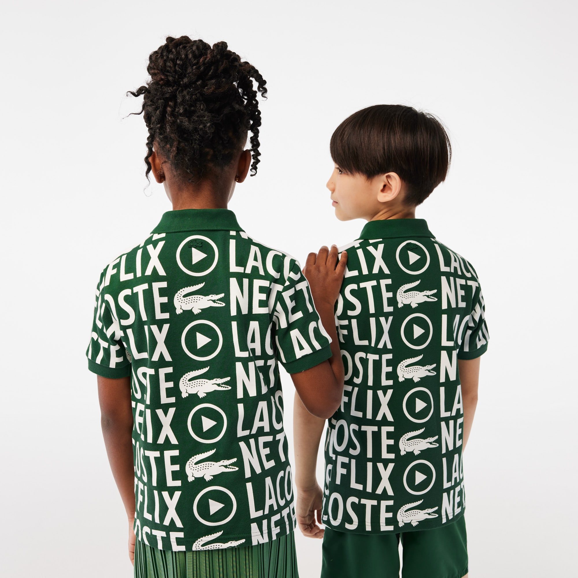 Polo enfant Lacoste x Netflix en coton biologique Polos - Blanc - Lacoste - Enfant