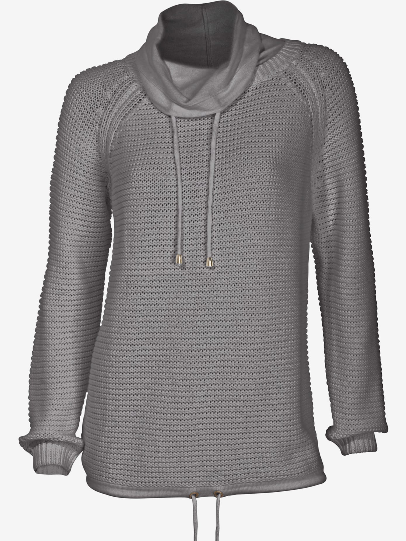 Camionneur tricot grosses mailles avec manches raglan