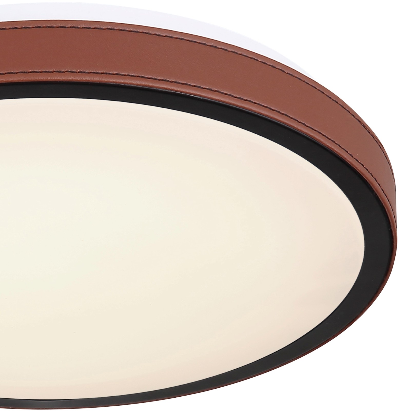 LED-Deckenleuchte - braun-schwarz-weiß - Ø 30 cm