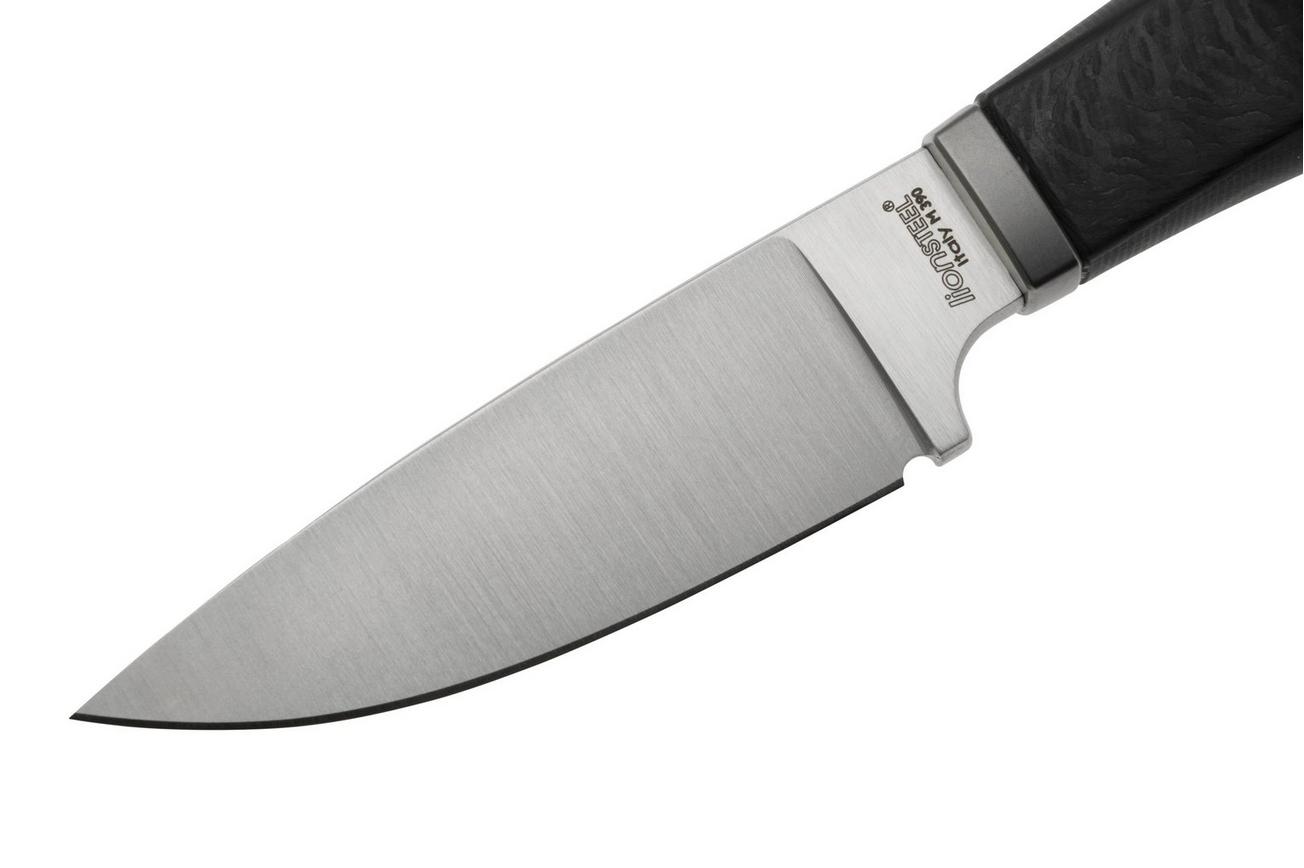 LionSteel Willy WL1-CF, M390 Droppoint Carbon Fiber, vaststaand mes