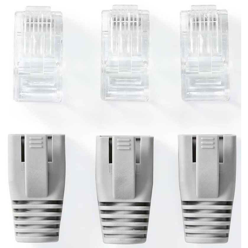 Nedis CCBW89360GY RJ45-connector voor CAT6 UTP netwerkkabel (set van 10)