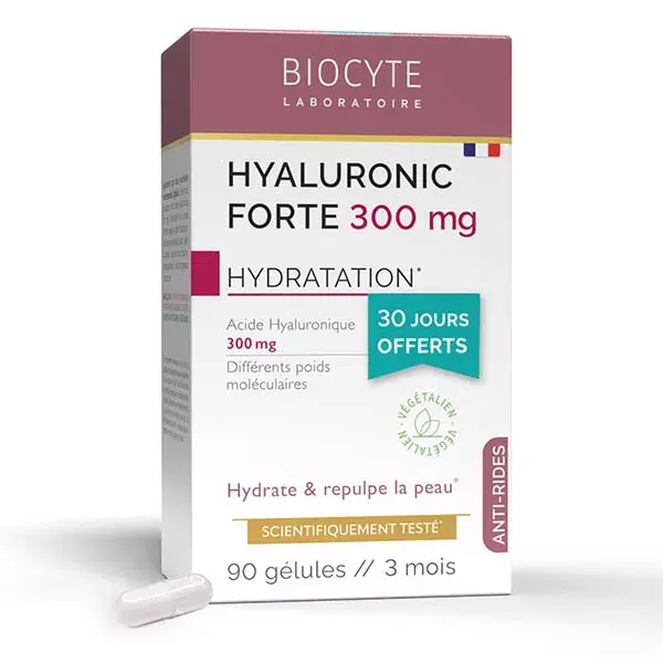 Biocyte Pack Hyaluronic Forte Anti-âge Hydrate et Repulpe Peau 90 Gélules