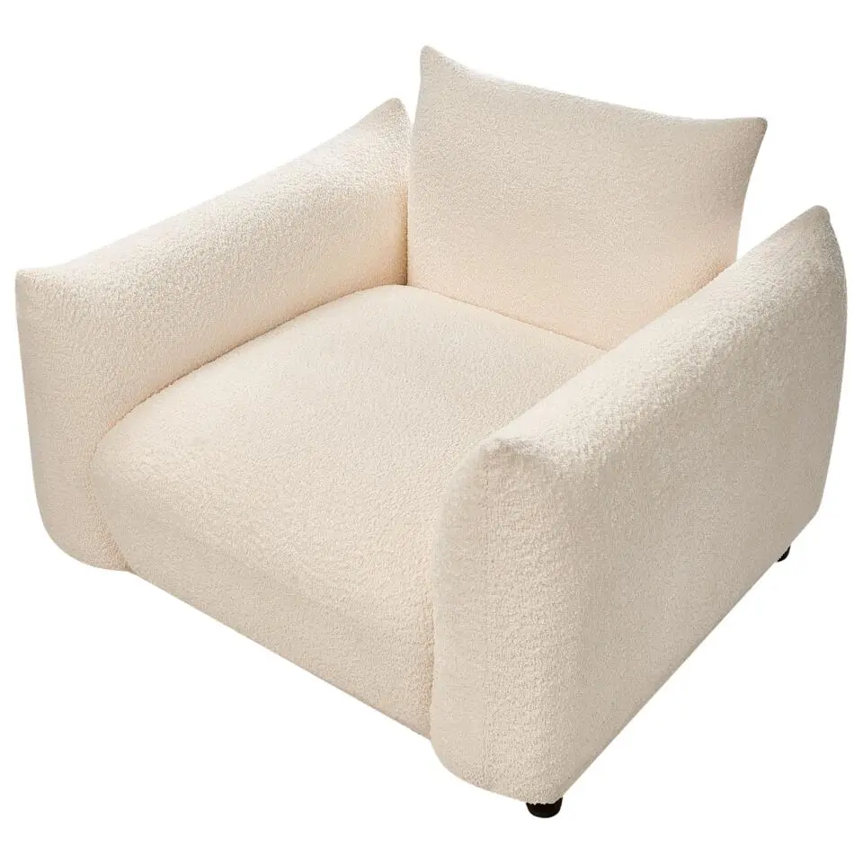 JAMSA - Fauteuil - Wit - Bouclé