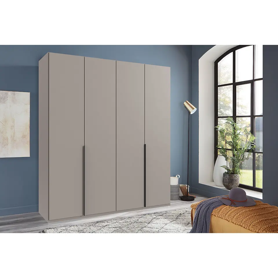 Kledingkast Milaan 4-deurs - greige - 208x180x58 cm