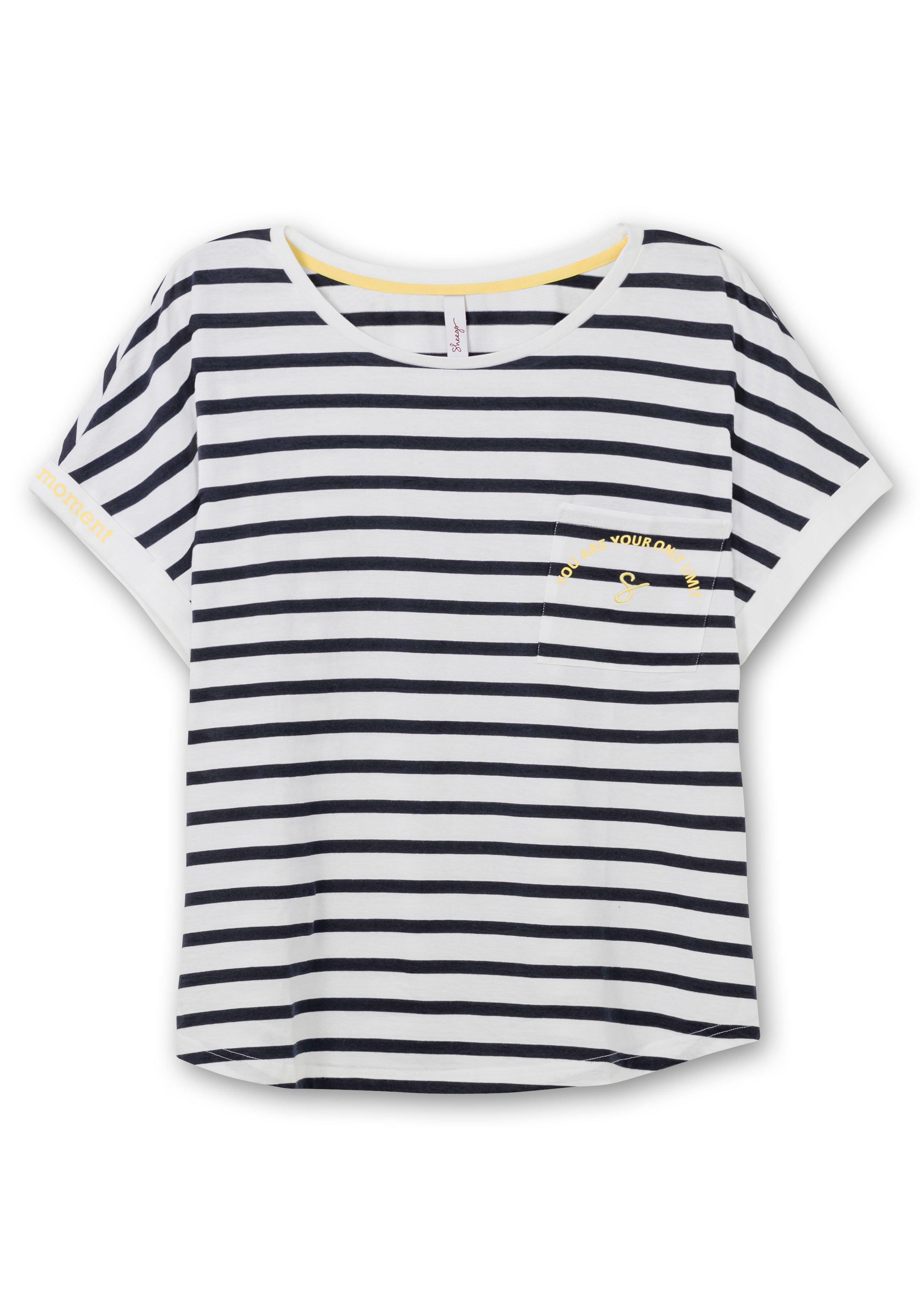 Ringelshirt mit überschnittenen Schultern