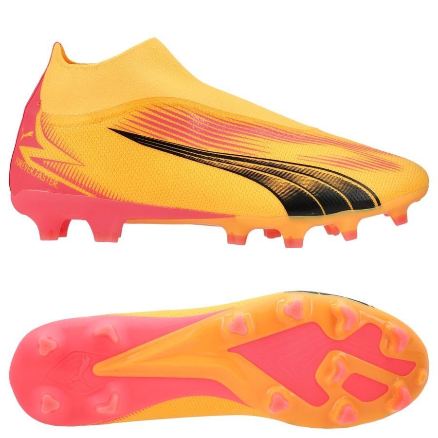 PUMA Ultra Match   Laceless FG/AG Forever Faster - Sun Stream/Noir/Crépuscule