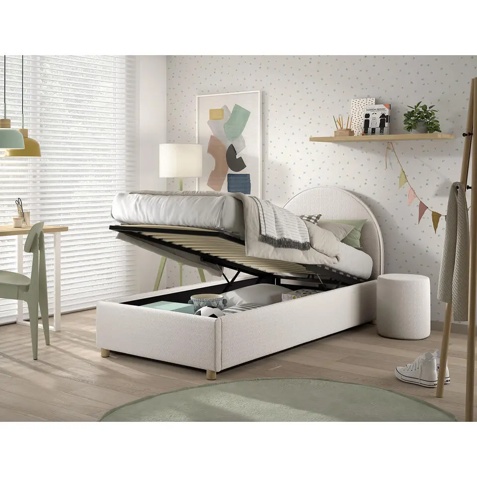 Vipack bed Moon met opbergruimte - wit - 90x200 cm