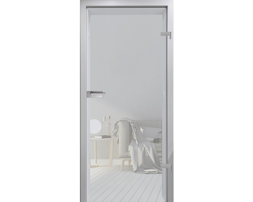 Pertura glazen deur Runa satijnglans 83,4 x 197,2 x 0,8 cm DIN links voor Studio-montage