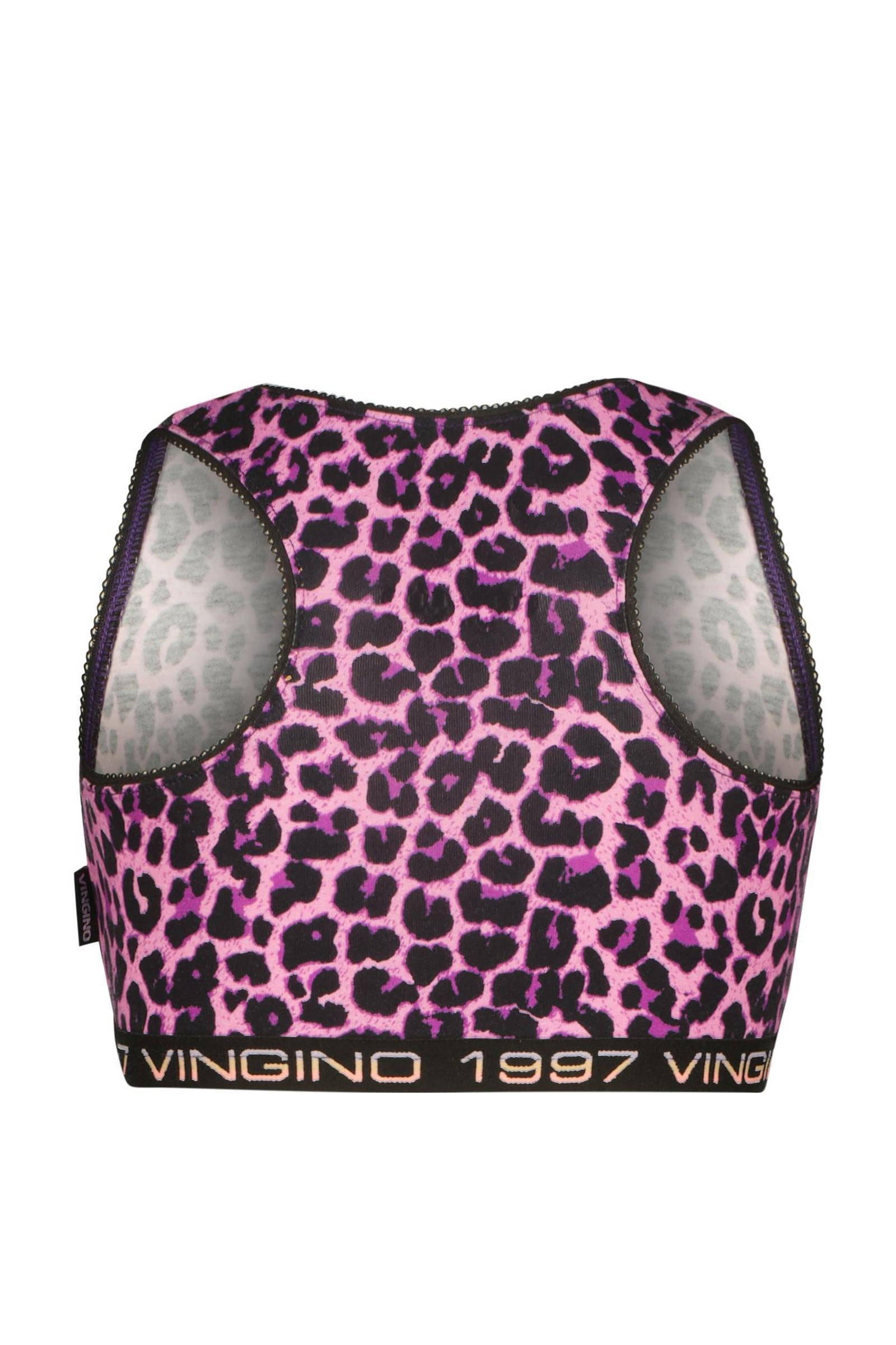 Vingino bh top + short Animal roze/zwart