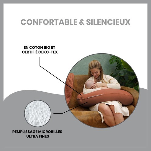 Coussin de maternité Doomoo Tetra Terracotta - BABYMOOV