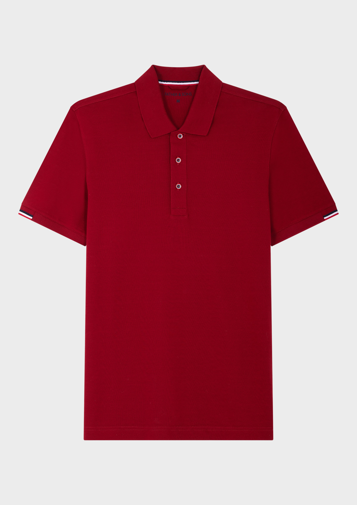 Polo manches courtes Slim en coton uni rouge