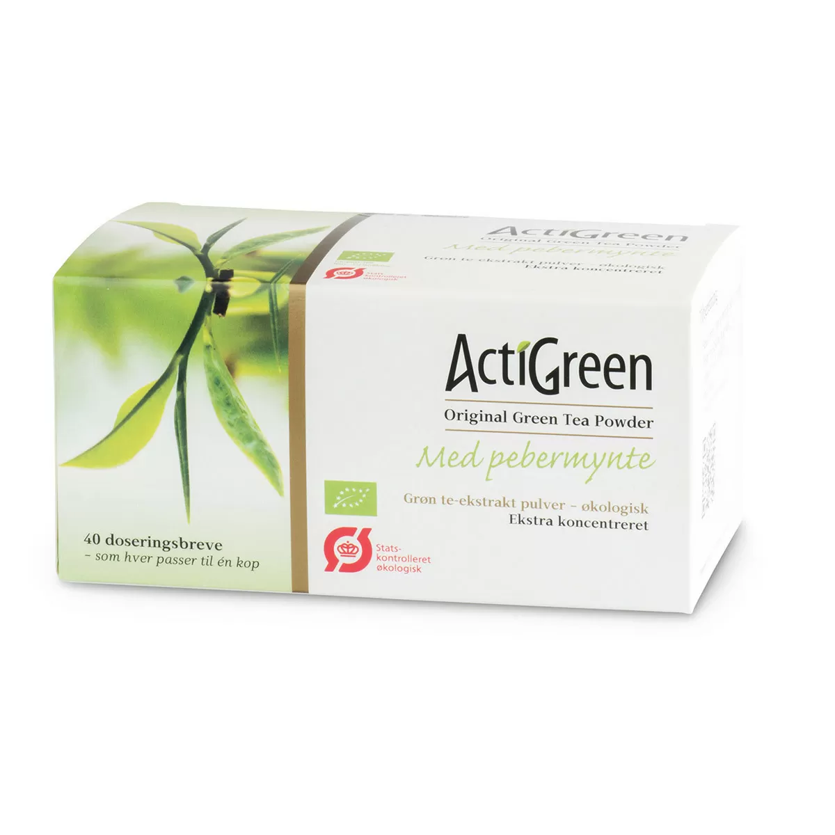 ActiGreen Original Green Tea Powder m. pebermynte Ø - 40 breve