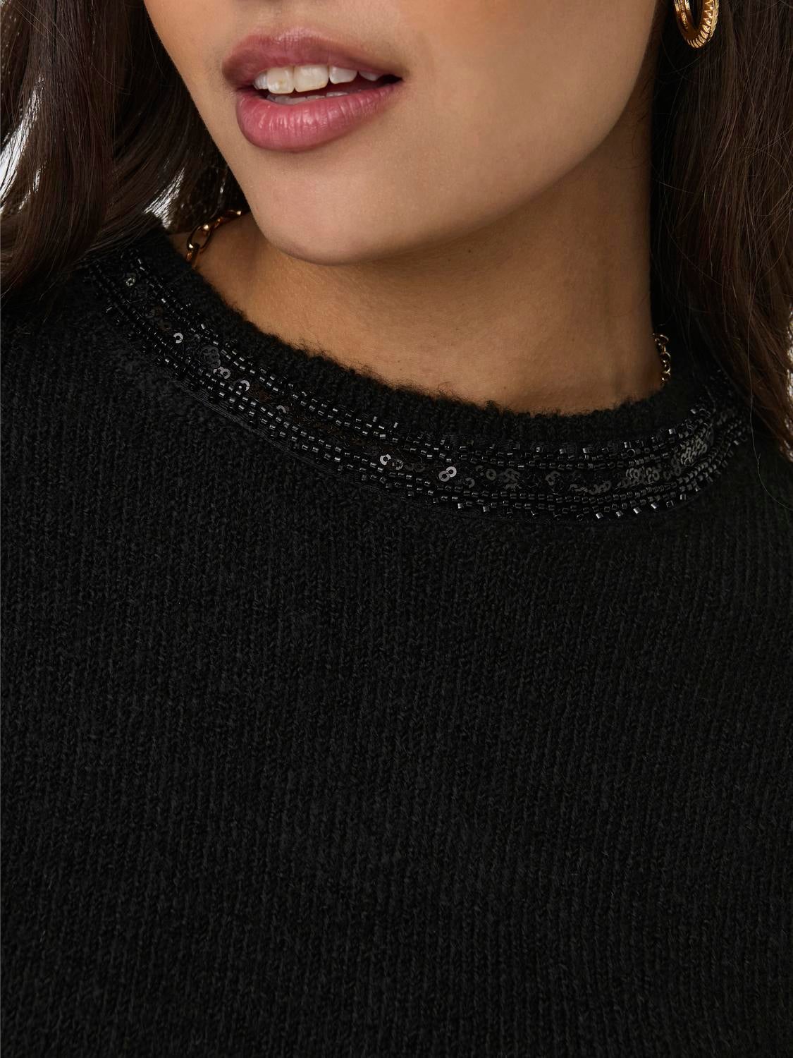 ONLAVI Strickpullover Black