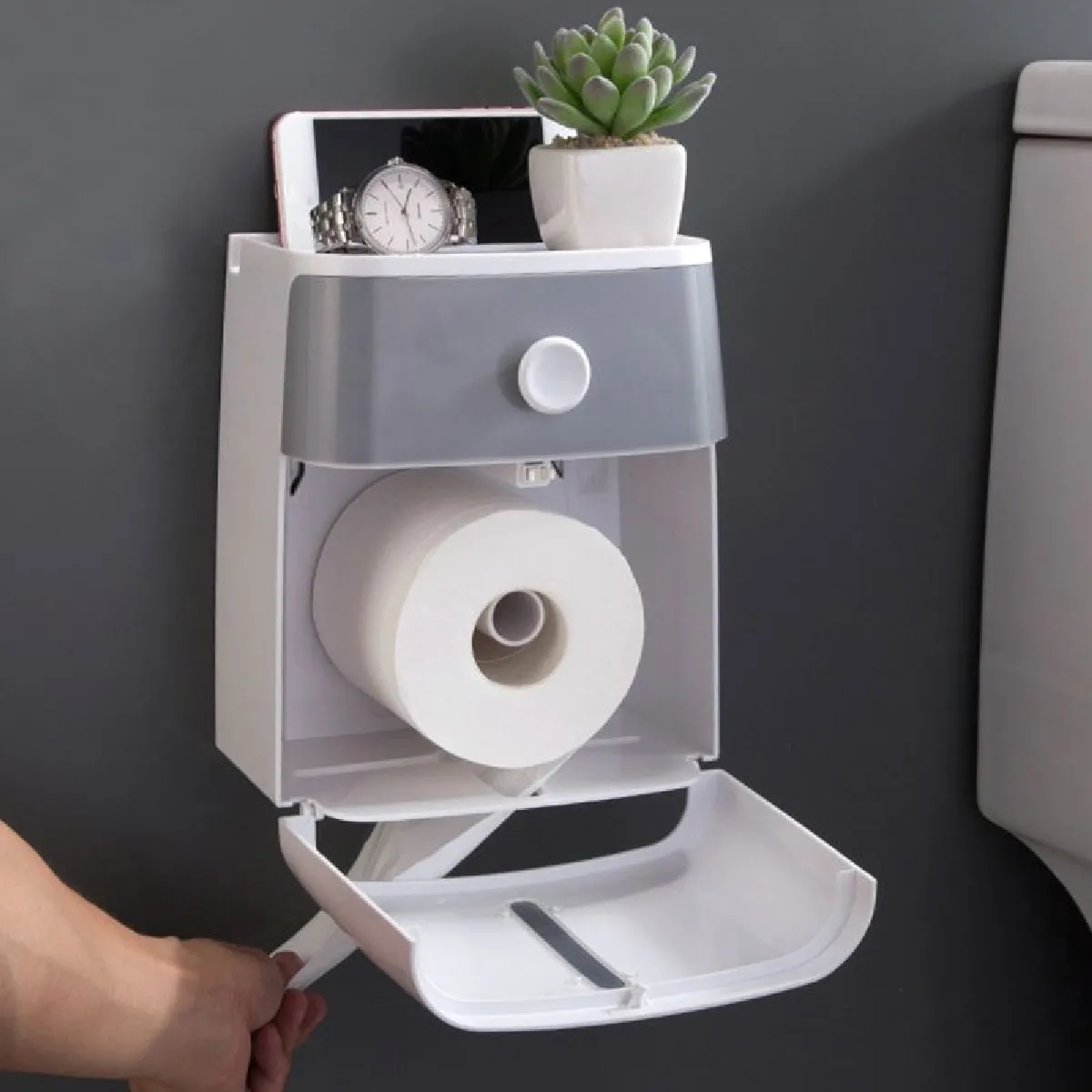 Universal Boîte de stockage - Blanc/Gris