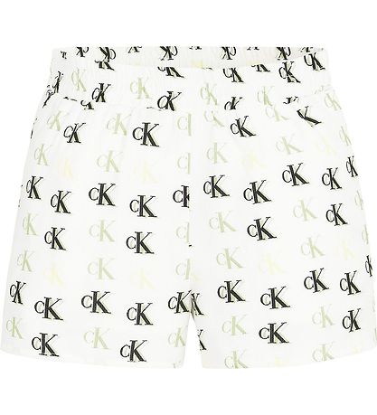 Calvin Klein Shorts - Monogram - Hvid/ Grøn