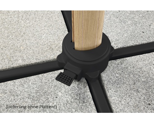 Schneider Rhodos Twist Woody parasol, 300 x 300 cm, H 264 cm, antraciet