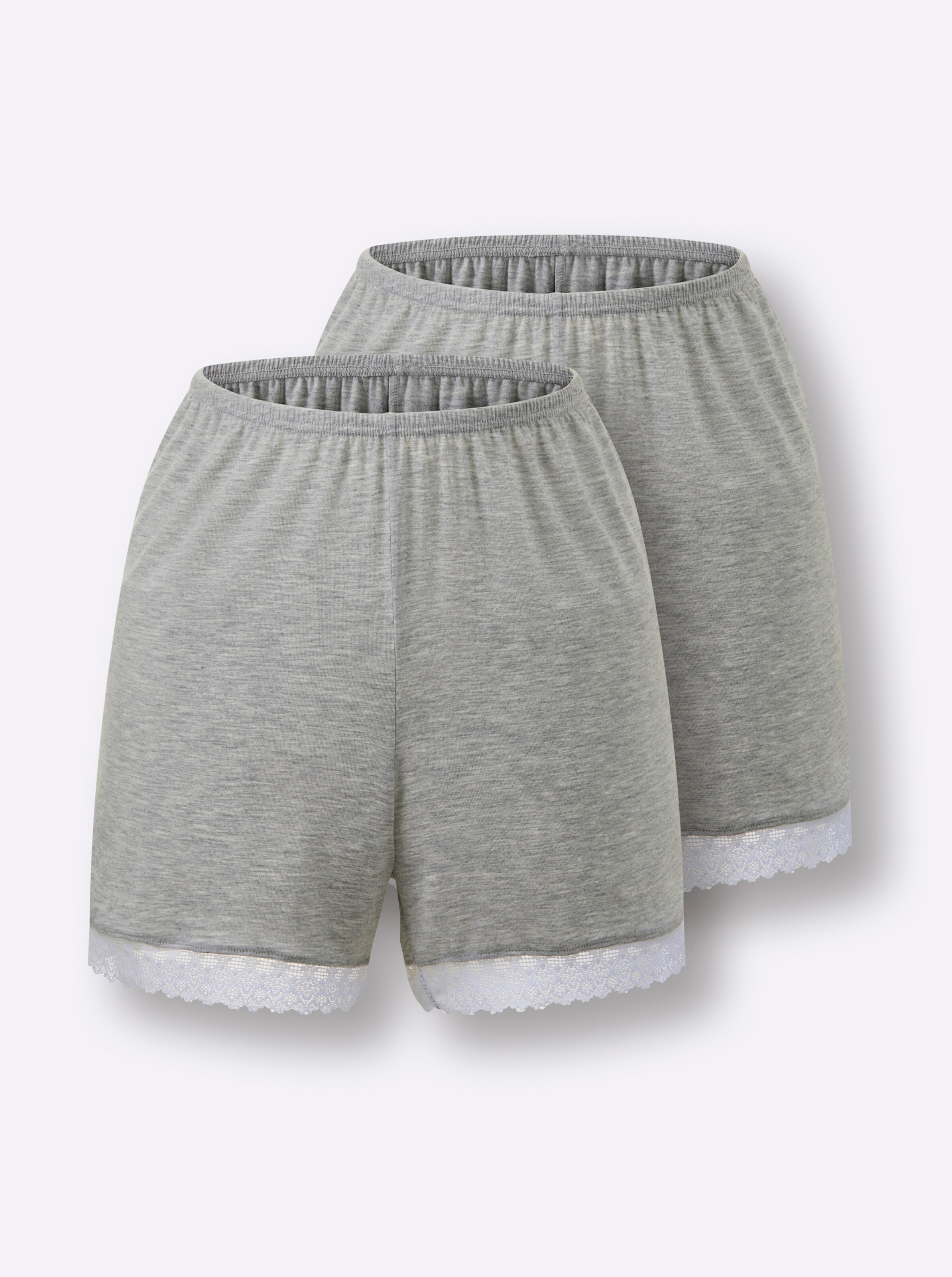 wäschepur Shorts in grau-meliert