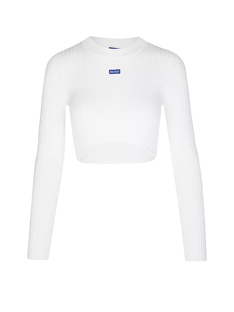HUGO Pullover Slim Fit SUCCORIE weiss