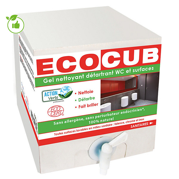 Nettoyant sanitaires détartrant en gel Ecocub Action Verte 10 L